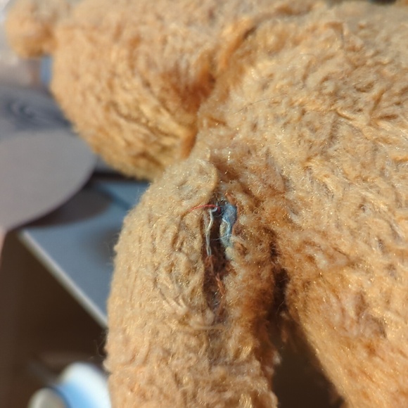 3 vintage (60s) stuffed toys- teddy bear, rabbit, handmade yo-yo clown doll - Picture 7 of 7